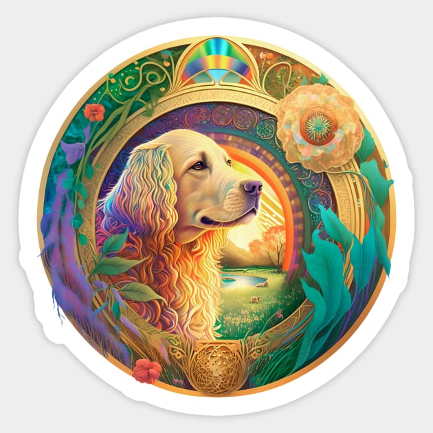 Golden Retriever Sticker by Completely Mental